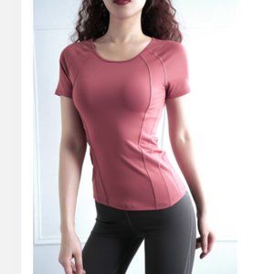 Yoga Clothes Sports Tops Sports Tights Short Sleeves Fitness Sports T-Shirts
